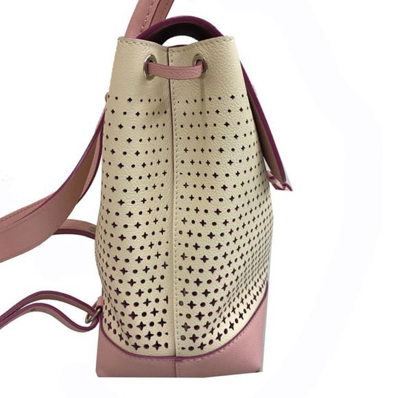 Louis Vuitton Backpack Lock Me Rucksack Daypack Leather Pink Ivory Shoulder Bag - Picture 4 of 9